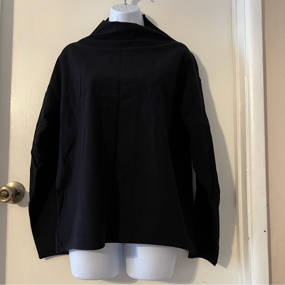 Pyer Moss Oversized Artsy Black High Neck Top Sz XS - Picture 3 of 13